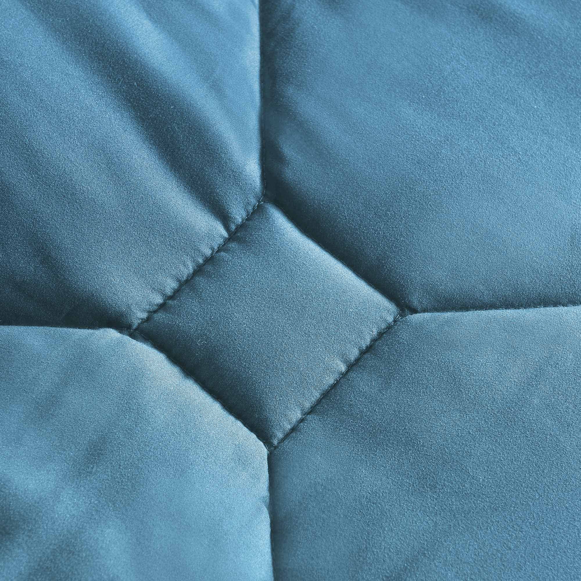 HIG 8 PCS Modern Comforter Set All Season Bed in a Bag, Dusty Blue, King Size