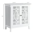 thumbnail image 6 of Homcom Sideboard Buffet Cabinet, Kitchen Storage, Glass Door Accent Cabinet with Adjustable Shelves, White, 6 of 9