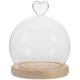 thumbnail image 1 of FELTECHELECTR juego de cúpula de cristal redonda con base de madera para exhibición de flores eternas., 1 of 7