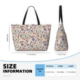 thumbnail image 4 of Pofeuu Paisley Flowers Print Beach Bag,Waterproof Sandproof Beach Tote Bag, Large Capacity Foldable Beach Bags for Women, 4 of 7