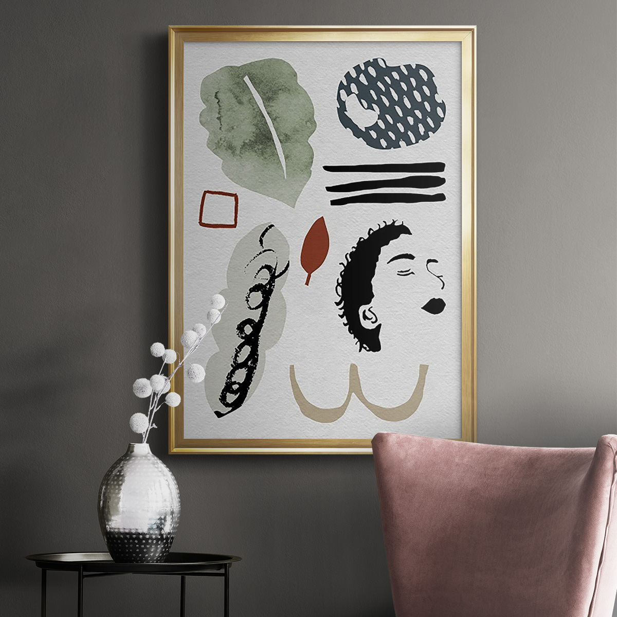 Collected Mindfulness III Premium Framed Print, in Gold, Black, or Silver - Ready to Hang