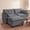 Gray, variant on Amsleekey 76.5" L-Shaped Modular Sectional Sofa, Corduroy Cloud Couch with Movable Ottoman, 2-Seat Deep Seat Sofa for Apartment Living Room, Beige