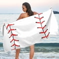 thumbnail image 6 of Coolnut Baseball Beach Towel, Sand Free Super Absorbent Oversized Travel Towel with Mesh Bag for Beach,Camping, Swimming, Holiday, 31"x 71", 6 of 6