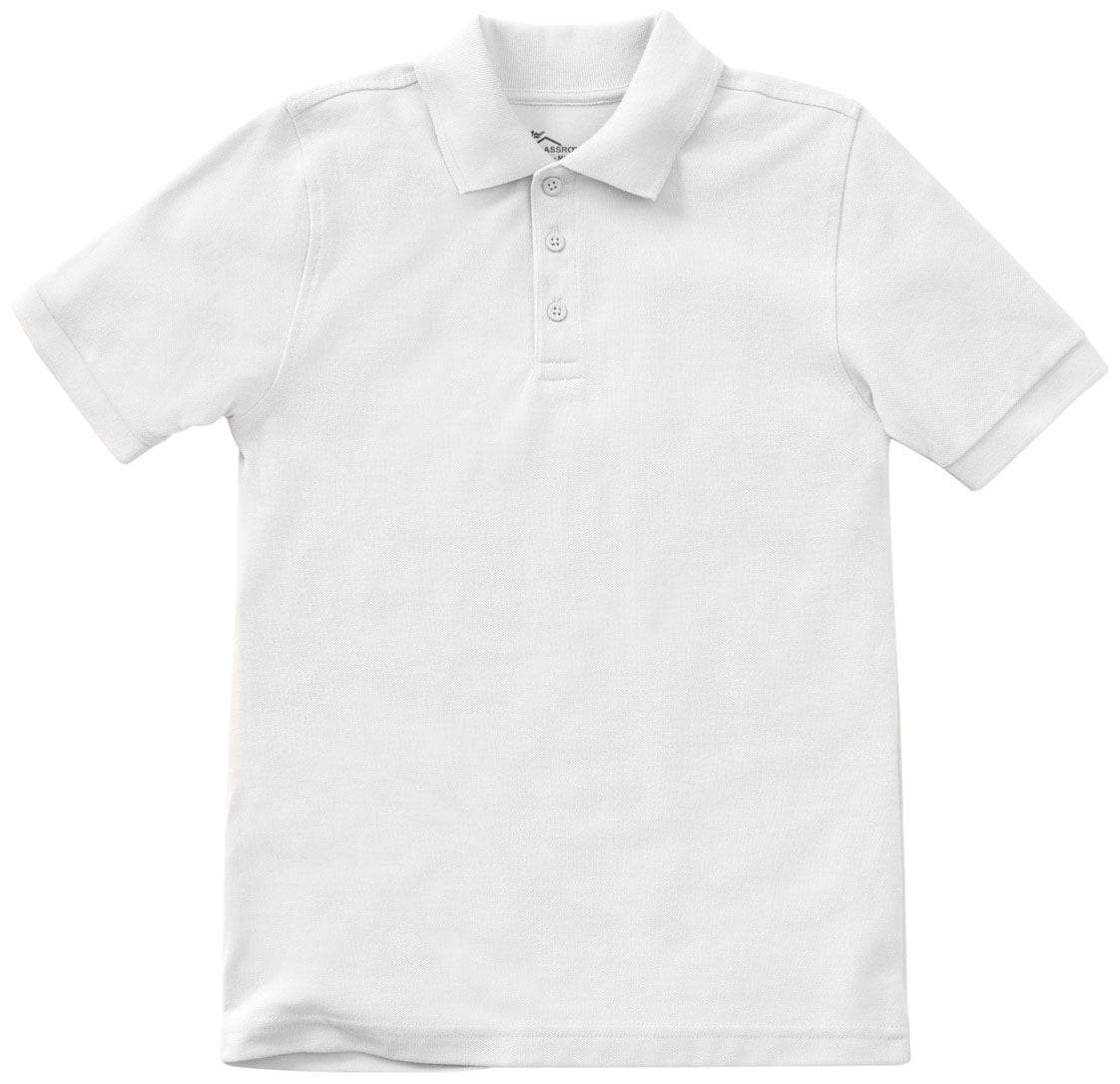Classroom School Uniform Youth Unisex Short Sleeve Pique Polo 58322, M ...