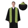 thumbnail image 4 of Xecao Cute Green Frog Print Graduation Shawl Stole Honor Stole Adult 72" Academic Commencements, 4 of 7