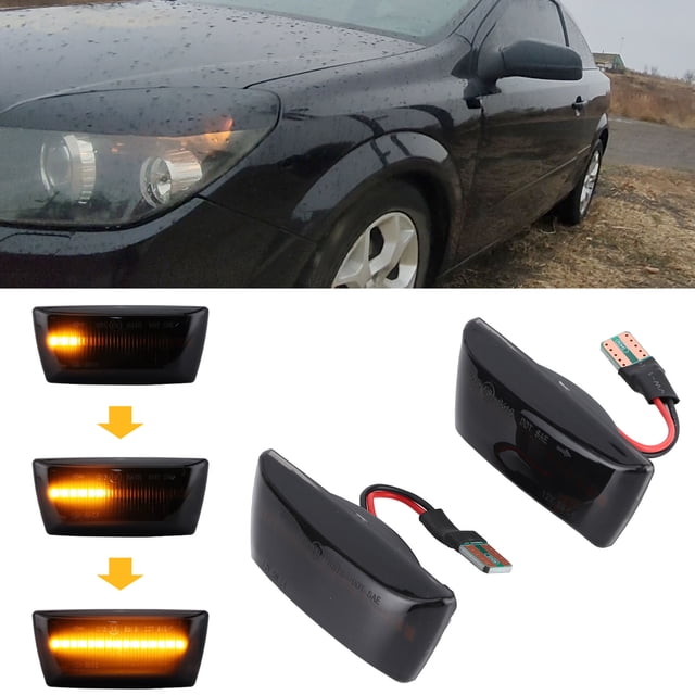 Luz De Señal De Del Guardabarros, Luz De Marcador Lateral De Luz ámbar De Color Ahumado, Protección Contra Radiación Para Corsa D Cruze De Color Ahumado