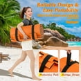 thumbnail image 5 of Costway 3-Layer Tear-Resistant Foam Floating Pad Island Water Sports Relaxing Orange, 5 of 9