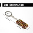 thumbnail image 4 of Goofa Sunflowers Mushrooms Printed Rectangular Metal Keychain Bag Charm Floral Charm for Purse Keys Metal Keyring Gift for Women Accessories, 4 of 7