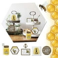 thumbnail image 5 of 12 Pcs Bee Tiered Tray Decor Summer Tiered Tray Decorations Set Honeycomb Decor Honey Bee Wooden Signs Rustic Farmhouse Kitchen Decor for Home Table Shelf Decorations, 5 of 9