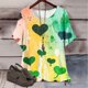 thumbnail image 1 of Puntoco Liquidación de blusas cortas para mujer, blusa de manga corta con estampado de moda para mujer, camiseta de cuello redondo, 1 of 5