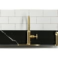 thumbnail image 4 of Kingston Brass KSD2437RNX Ostro Single-Handle 2-Hole Deck Mount Kitchen Faucet in Brushed Brass, 4 of 7