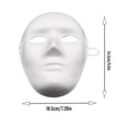 thumbnail image 2 of White Face Mask for Painting, 12 Color Acrylic Paint Set with 2 Paint Brushes, Diy White Masquerade Mask for Student Halloween Craft Activities, Full Face Blank Art Kit for Party, 2 of 3