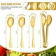 thumbnail image 2 of Juego de cubiertos de acero inoxidable para servir y cucharas grandes para cocina (dorado, 8 piezas), 2 of 7