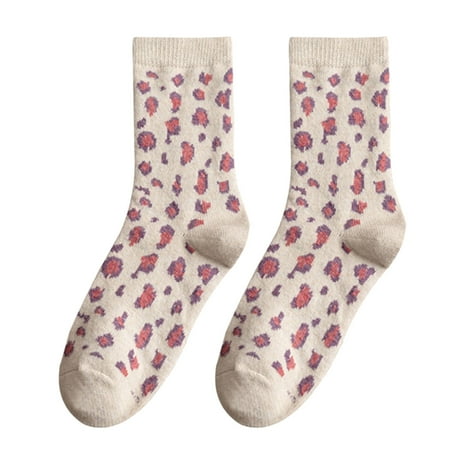 

qazqa women purple series mid tube socks mid tube autumn and winter thickened and diamond shaped wool socks