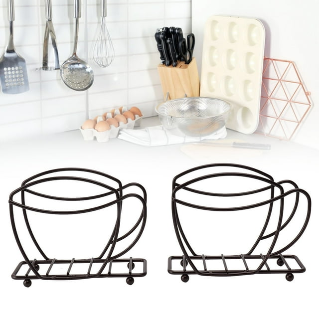 Servilletero, 2 Uds., Dispensador De Servilletas Con Forma De Taza De Café De Hierro, Soporte Organizador De Servilletas De Mesa De Pie Para El Hogar, Cocina, Restaurante, Fiesta