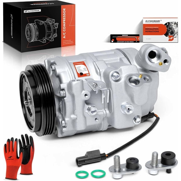 A-Premium AC Compressor with Clutch Compatible with BMW 545i 550i 645Ci 650i 745i 2002-2005 750i 760i Alpina B7 2007-2008