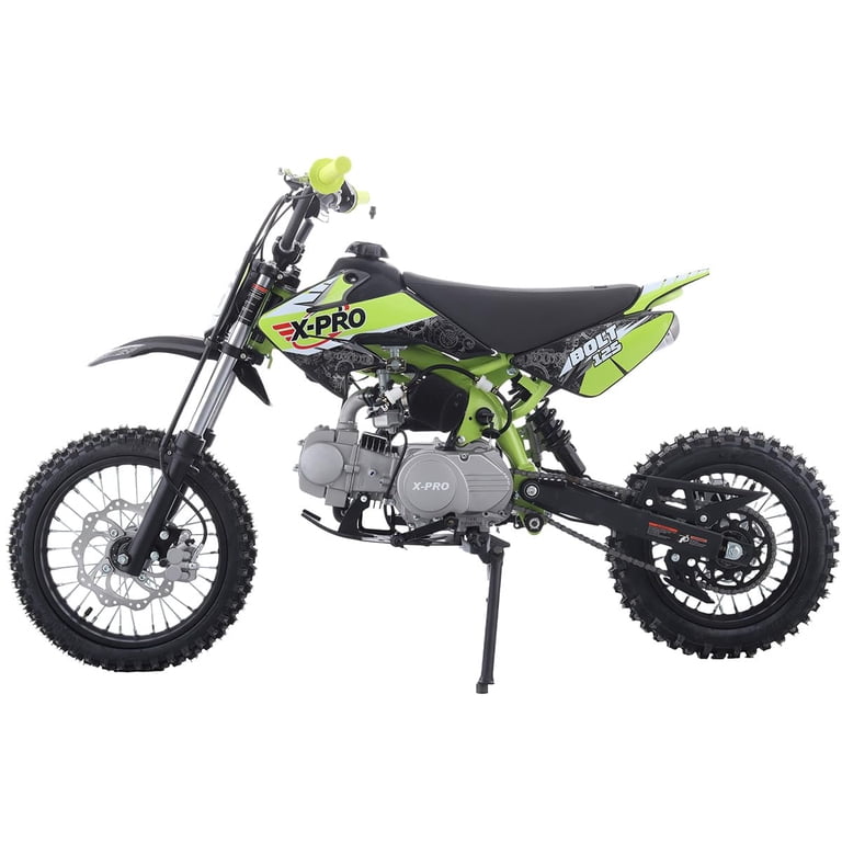 X-Pro Brand New Bolt 125cc Gas Pit Dirt Bike, 4-Speed Manual