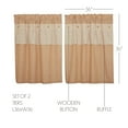 thumbnail image 3 of VHC Brands Camilia 3 PC Gold Ruffled Curtain Set (1 Valance 19x72 and 2 Tier 36x36), 3 of 5