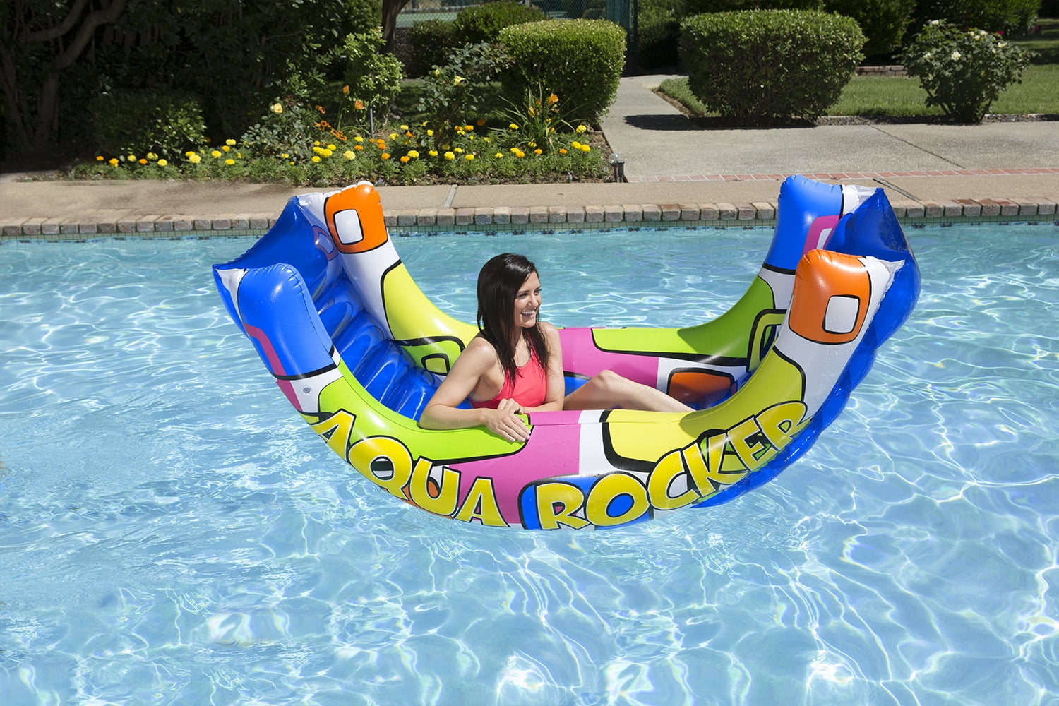 Aqua Rocker Inflatable Swimming Pool Float Ride On