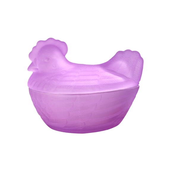 Sktrjpolfis Glass Chicken Storage Jar Easter Decor Jar for Candy Dried Fruit Jar