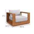 thumbnail image 5 of Lounge Chair and Table, Grey Gray Natural, Wood, Outdoor Patio Balcony Cafe Bistro Garden Hospitality Restaurant, Modern Contemporary HB36711, 5 of 7