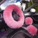 thumbnail image 2 of Lindas fundas de volante esponjosas para mujeres/niñas/damas de lana pura australiana de 15 pulgadas, 1 juego de 3 piezas (rosa), 2 of 5