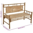 thumbnail image 4 of vidaXL Garden Bench with Cushion 120 cm Bamboo, 4 of 5