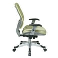 thumbnail image 2 of SPACE Seating REVV Self Adjusting SpaceFlex Kiwi Backrest Support and Paddeed Kiwi Mesh Seat with Adjustable Arms and Platinum Finish Base Managers Chair, 2 of 5