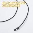 thumbnail image 3 of AURARMLET 1Set Black Kayak Dock Mooring Line Rope with Elastic Bungee Cord and Hook for Outdoor Use, 3 of 6