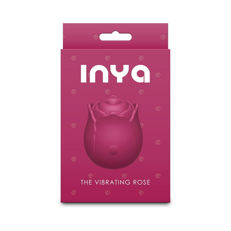 Inya The Vibrating Rose Rechargeable Silicone Suction Vibrator, Red