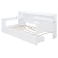 thumbnail image 4 of Newboti Furniture Twin Size Wooden Daybed With 3 Drawers, Usb Ports And Desk, White 0017, 4 of 13