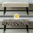 thumbnail image 5 of Xoenoiee Zebra Stripe Print Dining Room Bench Covers, Soft Stretch Spandex Rectangle Full Coverage Bench Slipcover Removable Washable Bench Seat Protector Footstool Cover, 5 of 7