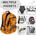 thumbnail image 5 of Aplkyhs Kids School Backpack Set 4 Pieces with Lunch Bag Pencil Case and Water Bottle Holder Large Capacity Bookbag for Girls Boys Orange Bike Print, 5 of 7