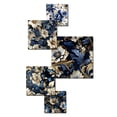 thumbnail image 3 of Designart "Regal Flourish In Baroque Style" Damask Wall Art Set Of 5 - Blue Bohemian Hallway Metal Art Print Set, 3 of 6