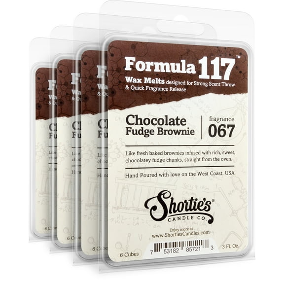 Chocolate Fudge Brownie Wax Melts Bulk Pack - Highly Scented   Natural Oils - Shortie's Candle Company