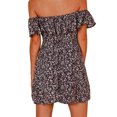 thumbnail image 3 of Peplum Volants Filles Plage Femmes Mini Robe Sexy Plage Manches Courtes Floral Femmes Mini Robe, 3 of 8
