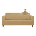 thumbnail image 2 of Cubre Sala Ajustable Stretch Fit Elástico 3 Piezas Melocotton Beige, 2 of 6