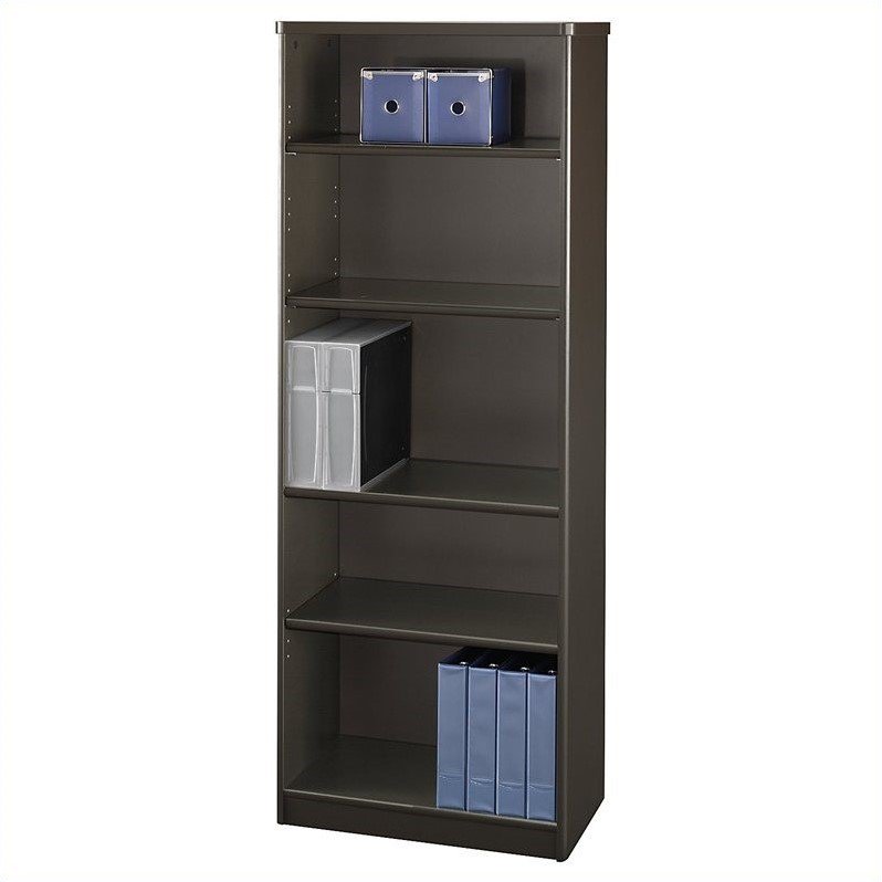 Bush BBF Series A 26W 5-Shelf Bookcase in Sienna Walnut