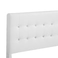 thumbnail image 3 of Contemporary Home Living Full Button Faux Leather Panel Bed - 83" - White, 3 of 4