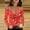 Red, variant on FamilyThread Women's V Neck Long Sleeve Shirts Cold Shoulder Tops Basic Summer Casual Tees Fashion Graphic Printed Shirt