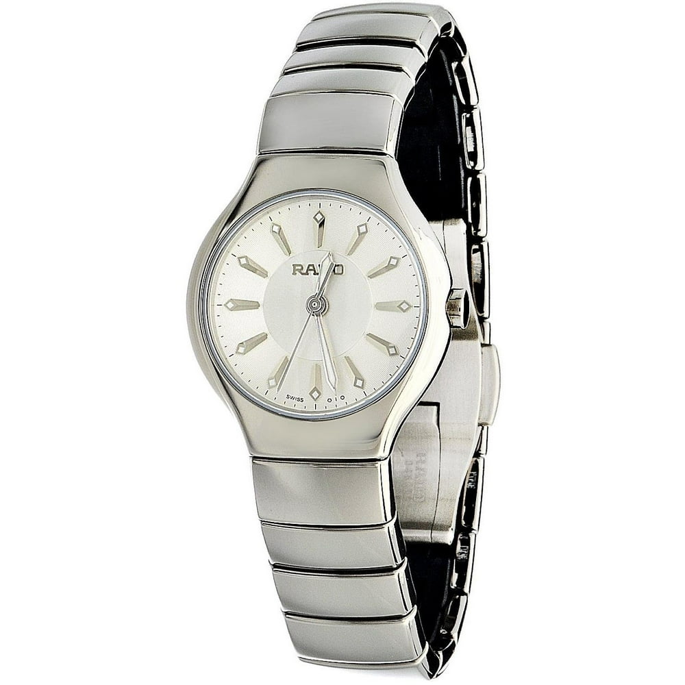 Rado - Rado Women's 28mm Silver-Tone Ceramic Band & Case Anti ...