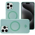 thumbnail image 5 of For Apple iPhone 12 / 12 Pro Hybrid Slim TPU IMD Fashion Premium Recycled Eco-Friendly Magnetic Circle Compatible with MagSafe Cover ,Xpm Phone Case [ Matte Green ], 5 of 9