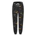 thumbnail image 4 of Xmyrz Halloween Womens Pants Pumpkin Ghost Bat Elasticity Tapered Printed Lace Up Winter Sweatpants Lounge Pants Casual Trouser, 4 of 5