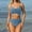 Navy, variant on Swimsuit for Women Push Up Bikini Top Tummy Control Bathing Suit High Cut Mid Rise Sporty Swimwear