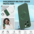 thumbnail image 4 of Magnetic Case for iPhone 14 Pro Max Phone Case for Women, Matte Luxury Soft Metallic Luster Cute Letter Love-Heart Pattern Design for iPhone 14 Pro Max 6.7'' with Camera Protector-Green, 4 of 12