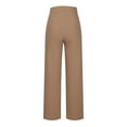 thumbnail image 5 of FAIWAD Women Casual Ribbed Knit Pants Elastic High Waist Wide Leg Drawstring Trousers Going Out Athletic Pants, 5 of 6