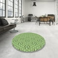 thumbnail image 4 of Ahgly Company Machine Washable Indoor Square Transitional Pastel Green Area Rugs, 3' Square, 4 of 7