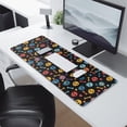 thumbnail image 2 of Long Mouse Pads for Desk,Black Colorful Skull Bone Pattern Desk Mats on Top Of Desks, Desk Mouse Pad Extra Large with 3mm Non-Slip Base and Stitched Edge for Gaming,Office,Work,Home 31.5"x11.8", 2 of 6