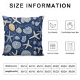 thumbnail image 5 of Nawypu Hopyeer Nautical Coastal Outdoor Throw Pillows Cover Ocean Beach Sea Marine Life Starfish Seashell Conch Scallop Coral Crab Pillow Cover Pillow Cover for Couch Navy Blue(NC-Beach), 5 of 5