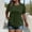 ZA-Army Green shirts for women, variant on Qetyuw Plus Size Tops for Women Summer Lace Short Sleeve Crew Neck Tees Trendy Vacation Tees Casual Solid Basic T Shirts